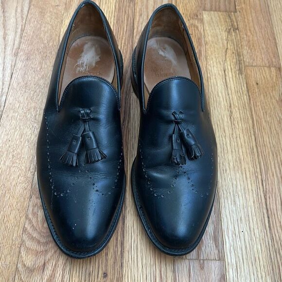Allen Edmonds Astor Tassel Loafers Black Leather Slip On Dress Shoes Men’s 11